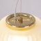 Italian Pendant Lamp in White Murano Acid Glass with Gold Powder, 1980s, Image 7