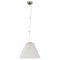 Lámpara colgante italiana de cristal de Murano blanco con polvo dorado, años 80, Imagen 2
