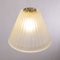 Italian Pendant Lamp in White Murano Acid Glass with Gold Powder, 1980s 5