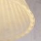 Lámpara colgante italiana de cristal de Murano blanco con polvo dorado, años 80, Imagen 9