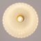 Lámpara colgante italiana de cristal de Murano blanco con polvo dorado, años 80, Imagen 4