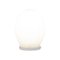 Small White Satin Murano Glass Table Lamp, Italy 7