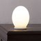 Small White Satin Murano Glass Table Lamp, Italy, Image 3