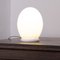 Small White Satin Murano Glass Table Lamp, Italy 4