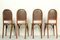 Art Nouveau Bentwood and Leather Dining Room Chairs from Fischel, 1910s, Set of 4, Image 10