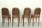 Sedie da pranzo Art Nouveau in legno curvato e pelle di Fischel, anni '10, set di 4, Immagine 11