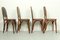 Sillas de comedor modernistas de madera curvada y cuero de Fischel, años 10. Juego de 4, Imagen 3