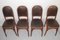 Art Nouveau Bentwood and Leather Dining Room Chairs from Fischel, 1910s, Set of 4 7