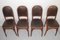 Art Nouveau Bentwood and Leather Dining Room Chairs from Fischel, 1910s, Set of 4, Image 7