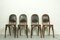 Art Nouveau Bentwood and Leather Dining Room Chairs from Fischel, 1910s, Set of 4 5