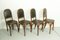 Art Nouveau Bentwood and Leather Dining Room Chairs from Fischel, 1910s, Set of 4, Image 4