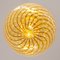 Large Amber Murano Glass Sphere Pendant Lamp with Intertwining Decoration, Italy, 1980s, Image 9