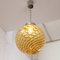 Large Amber Murano Glass Sphere Pendant Lamp with Intertwining Decoration, Italy, 1980s 6