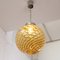 Large Amber Murano Glass Sphere Pendant Lamp with Intertwining Decoration, Italy, 1980s, Image 6