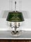 Empire Style Silver-Plated Metal Bouillotte Lamp, 1950s 1