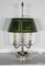 Empire Style Silver-Plated Metal Bouillotte Lamp, 1950s 13