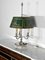 Empire Style Silver-Plated Metal Bouillotte Lamp, 1950s 3