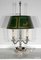 Empire Style Silver-Plated Metal Bouillotte Lamp, 1950s 14