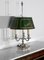 Empire Style Silver-Plated Metal Bouillotte Lamp, 1950s 2