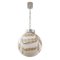 Large Striped Murano Glass Sphere Pendant Lamp, Italy, 1980s 1