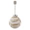 Large Striped Murano Glass Sphere Pendant Lamp, Italy, 1980s, Image 1
