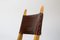 Brutalist Dining Chairs in Oak and Leather by Bram Sprij, Set of 4 7