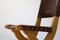 Brutalist Dining Chairs in Oak and Leather by Bram Sprij, Set of 4 6