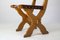 Brutalist Dining Chairs in Oak and Leather by Bram Sprij, Set of 4 4