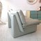 Large Postmodern Pale Grey Leather Armchair by Nicoletti Salotti, Italy, 1980s 5