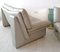 Postmodern Pale Grey Leather Sofa by Nicoletti Salotti, Italy, 1980s, Image 3