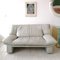 Postmodern Pale Grey Leather Sofa by Nicoletti Salotti, Italy, 1980s 1