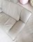 Postmodern Pale Grey Leather Sofa by Nicoletti Salotti, Italy, 1980s 9
