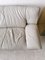 Postmodern Pale Grey Leather Sofa by Nicoletti Salotti, Italy, 1980s 12