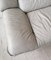 Postmodern Pale Grey Leather Sofa by Nicoletti Salotti, Italy, 1980s 6