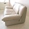 Postmodern Pale Grey Leather Sofa by Nicoletti Salotti, Italy, 1980s 10