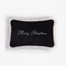 Christmas Happy Pillow in White and Black from Lo Decor 3