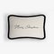 Christmas Happy Pillow in White and Black from Lo Decor, Image 1