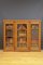 Victorian Oak Glazed Bookcase Cabinet, 1880s 2