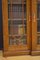 Victorian Oak Glazed Bookcase Cabinet, 1880s 12
