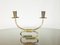 Mid-Century Modern Silver Plated Brass Candleholders by Aldo Tura for Macabo, 1940s, Set of 2 2