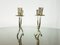 Mid-Century Modern Silver Plated Brass Candleholders by Aldo Tura for Macabo, 1940s, Set of 2 6