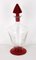 Ruby ​​and Clear Glass Liqueur Decanter, 1920s 1
