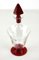 Ruby ​​and Clear Glass Liqueur Decanter, 1920s 3