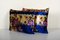 French Blue Velvet Ika Cushion Covers, 2010s, Set of 2 2