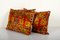Vintage Colorful Velvet Cushion Covers, Set of 2 2