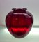 Vaso in vetro soffiato rosso rubino di Vittorio Zecchins, Murano, anni '22, Immagine 4