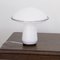 Vintage Mushroom Table Lamp in White Murano Glass with Black Glass, Italy 6