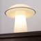 Vintage Mushroom Table Lamp in White Murano Glass with Black Glass, Italy 5