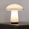 Vintage Mushroom Table Lamp in White Murano Glass with Black Glass, Italy 4