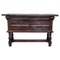 Spanish Console Chest Table with Four Carved Drawers, 1930s 1